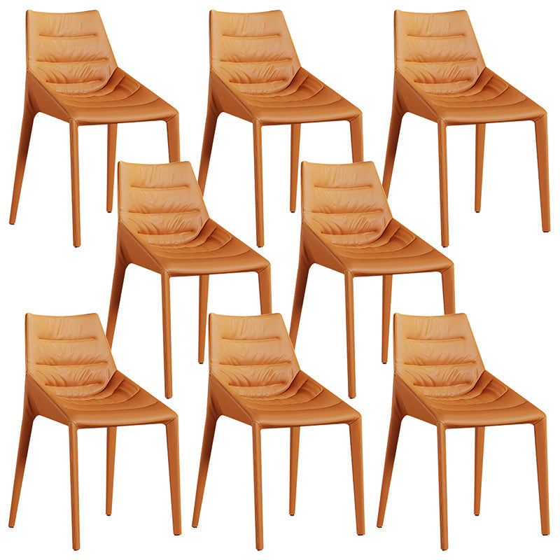 Sedia laterale in pelle finta set di sedie da pranzo laterale moderna