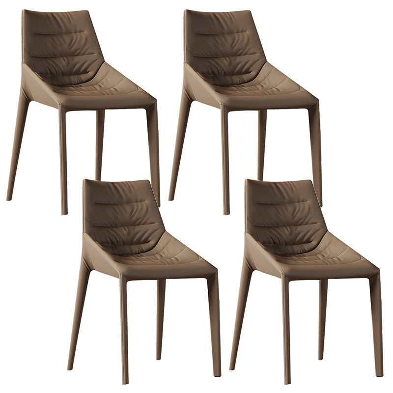 Sedia laterale in pelle finta set di sedie da pranzo laterale moderna