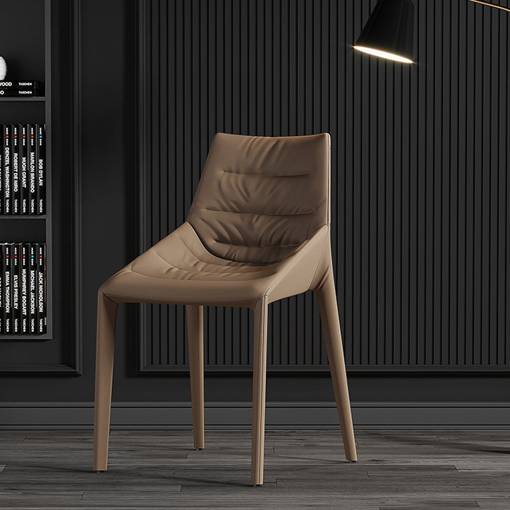 Sedia laterale in pelle finta set di sedie da pranzo laterale moderna