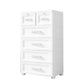 Contemporary Plastic Non-Hanging Armoire 1-Shelf Home Storage Cabinet Gloss White Clearhalo 'Armoires & Wardrobes' 'armoires_wardrobes' 'Bedroom Furniture' 'furn' 'furn_armoires_wardrobes' 'Furniture' 5590223