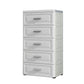 Contemporary Plastic Non-Hanging Armoire 1-Shelf Home Storage Cabinet Light Gray Clearhalo 'Armoires & Wardrobes' 'armoires_wardrobes' 'Bedroom Furniture' 'furn' 'furn_armoires_wardrobes' 'Furniture' 5590230
