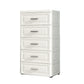 Contemporary Plastic Non-Hanging Armoire 1-Shelf Home Storage Cabinet Ivory Clearhalo 'Armoires & Wardrobes' 'armoires_wardrobes' 'Bedroom Furniture' 'furn' 'furn_armoires_wardrobes' 'Furniture' 5590232
