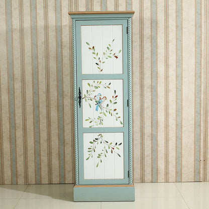 Solid Wood Matte Finish Storage Cabinet Coastal Cabinet with Hinged Door Light Green Clearhalo 'Armoires & Wardrobes' 'armoires_wardrobes' 'Bedroom Furniture' 'furn' 'furn_armoires_wardrobes' 'Furniture' 5590312