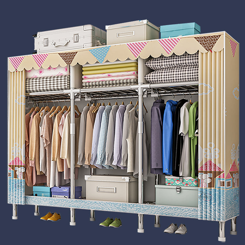 Armario de marco de acero inoxidable Armario moderno de vestuario de la casa