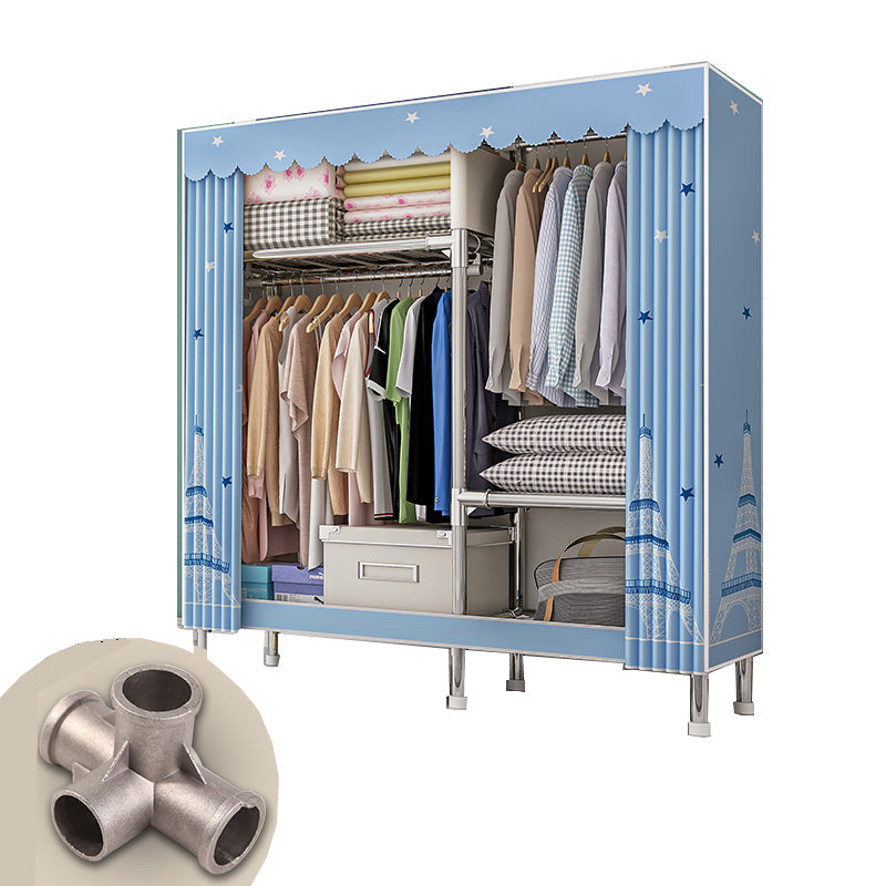 Armario de marco de acero inoxidable Armario moderno de vestuario de la casa