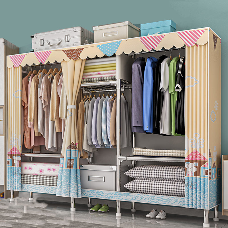 Armario de marco de acero inoxidable Armario moderno de vestuario de la casa