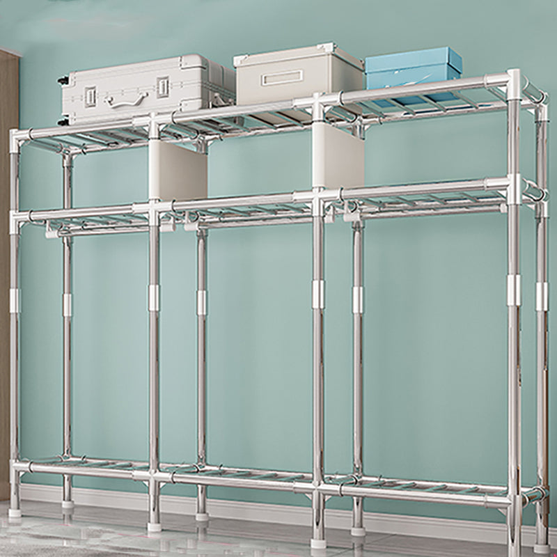 Armario de marco de acero inoxidable Armario moderno de vestuario de la casa