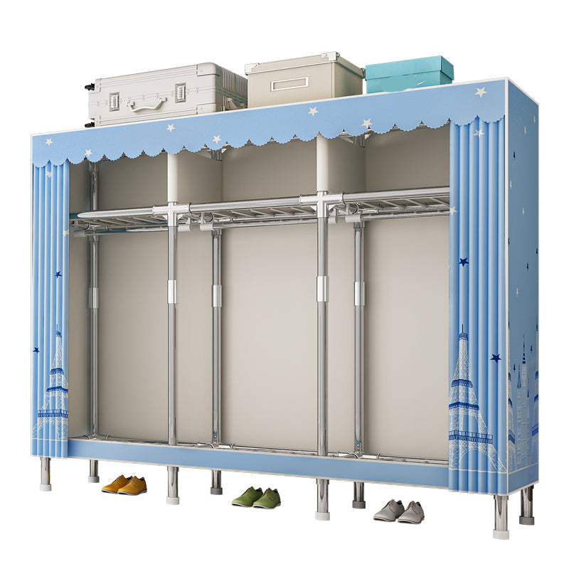 Armario de marco de acero inoxidable Armario moderno de vestuario de la casa