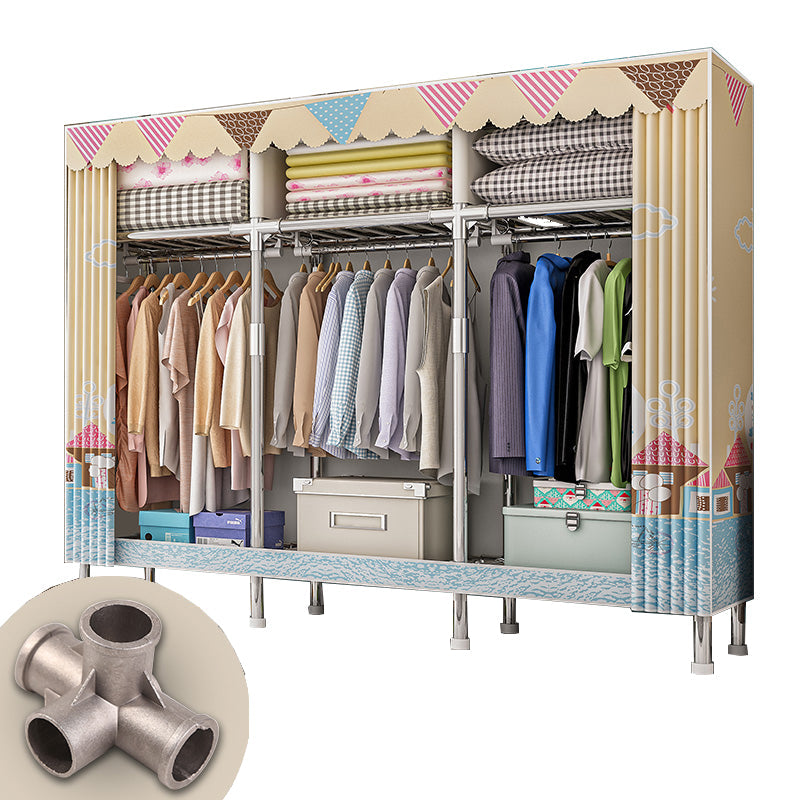 Armario de marco de acero inoxidable Armario moderno de vestuario de la casa