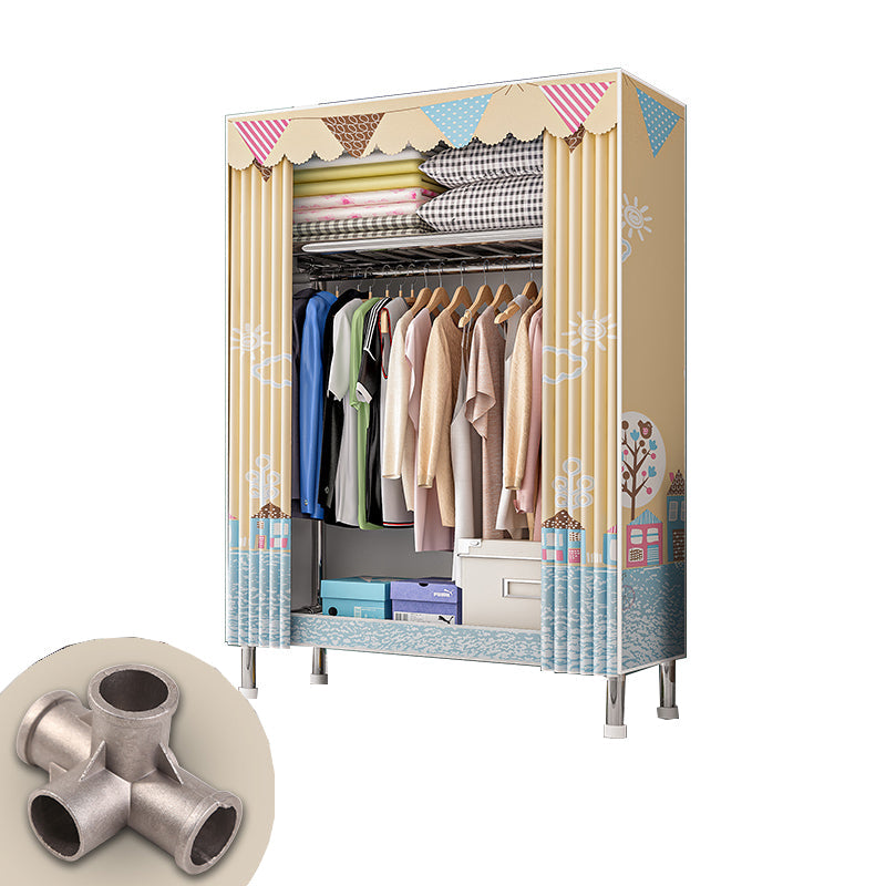 Armario de marco de acero inoxidable Armario moderno de vestuario de la casa