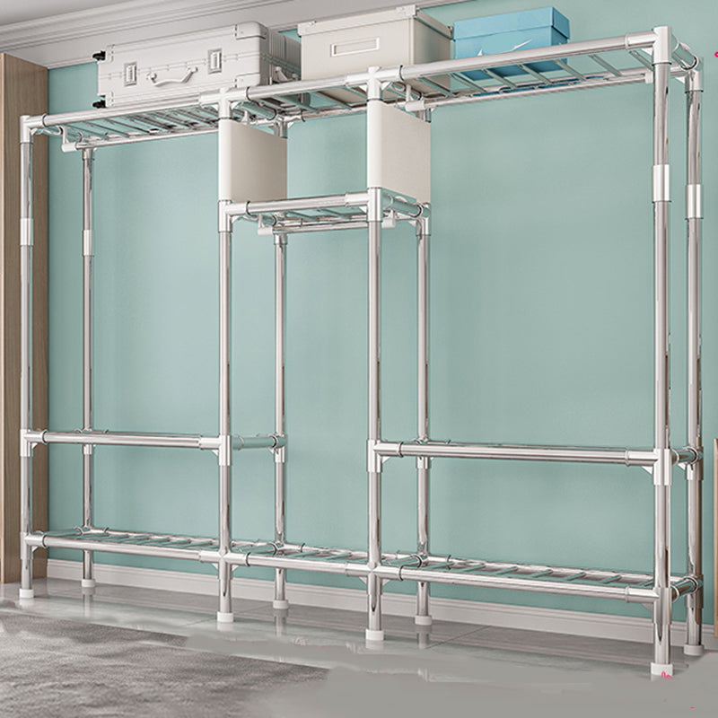 Armario de marco de acero inoxidable Armario moderno de vestuario de la casa