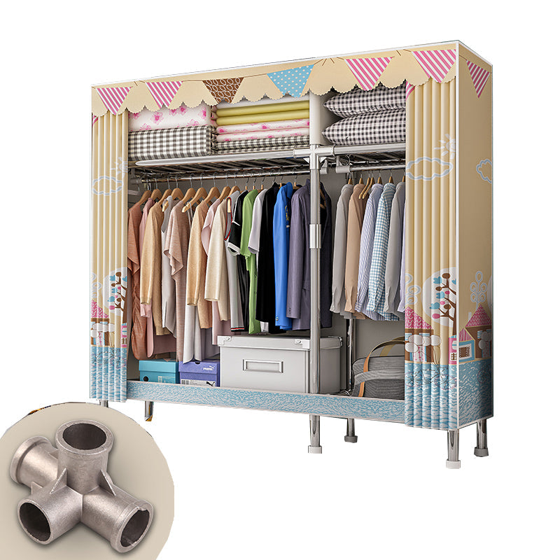 Armario de marco de acero inoxidable Armario moderno de vestuario de la casa