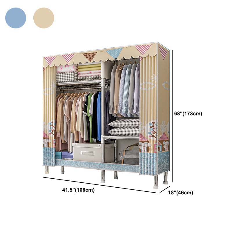 Armario de marco de acero inoxidable Armario moderno de vestuario de la casa