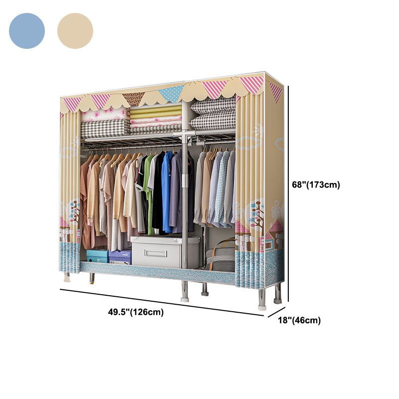 Armario de marco de acero inoxidable Armario moderno de vestuario de la casa