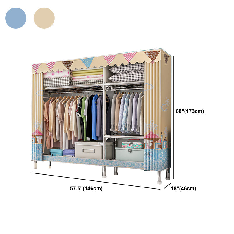 Armario de marco de acero inoxidable Armario moderno de vestuario de la casa