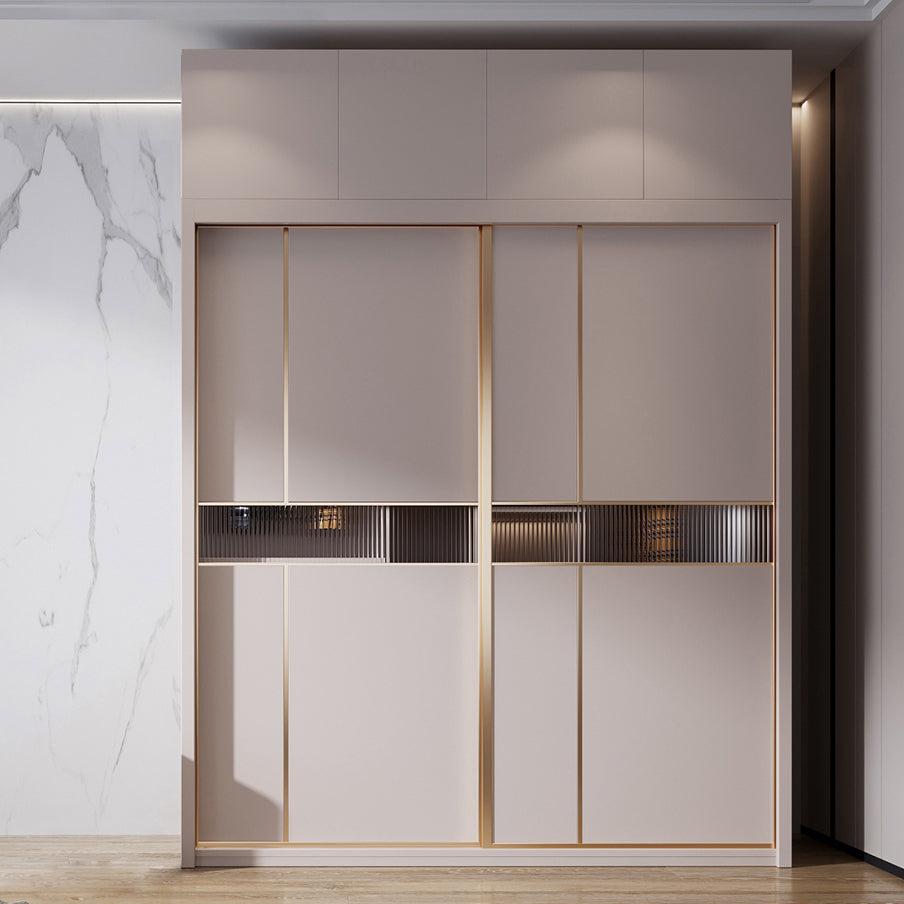 Guardaroba in legno ingegnerizzato armadio moderno in stile moderno con specchio