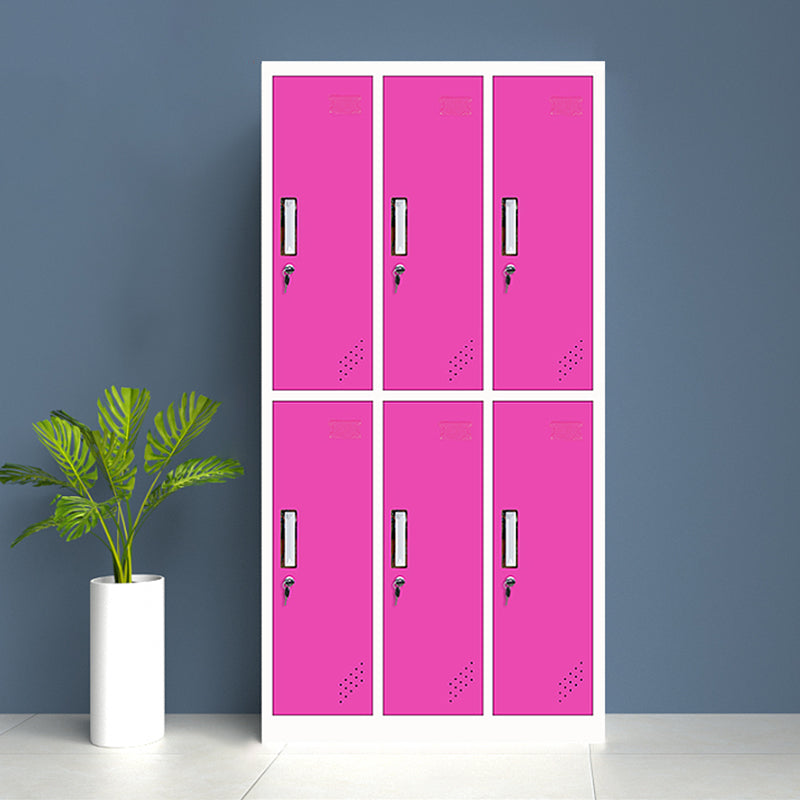 Modern Hinged Door Storage Cabinet Matte Finish Cabinet for Home Pink 6 Clearhalo 'Armoires & Wardrobes' 'armoires_wardrobes' 'Bedroom Furniture' 'furn' 'furn_armoires_wardrobes' 'Furniture' 5590419
