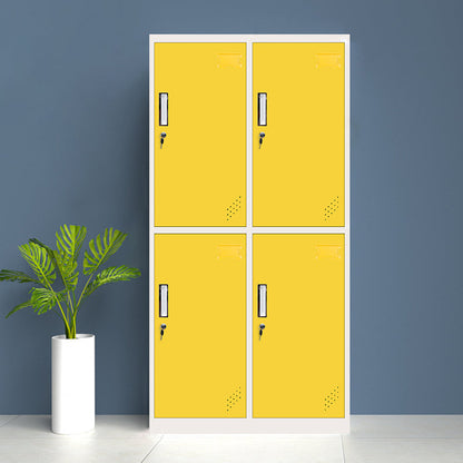 Modern Hinged Door Storage Cabinet Matte Finish Cabinet for Home Yellow 4 Clearhalo 'Armoires & Wardrobes' 'armoires_wardrobes' 'Bedroom Furniture' 'furn' 'furn_armoires_wardrobes' 'Furniture' 5590424