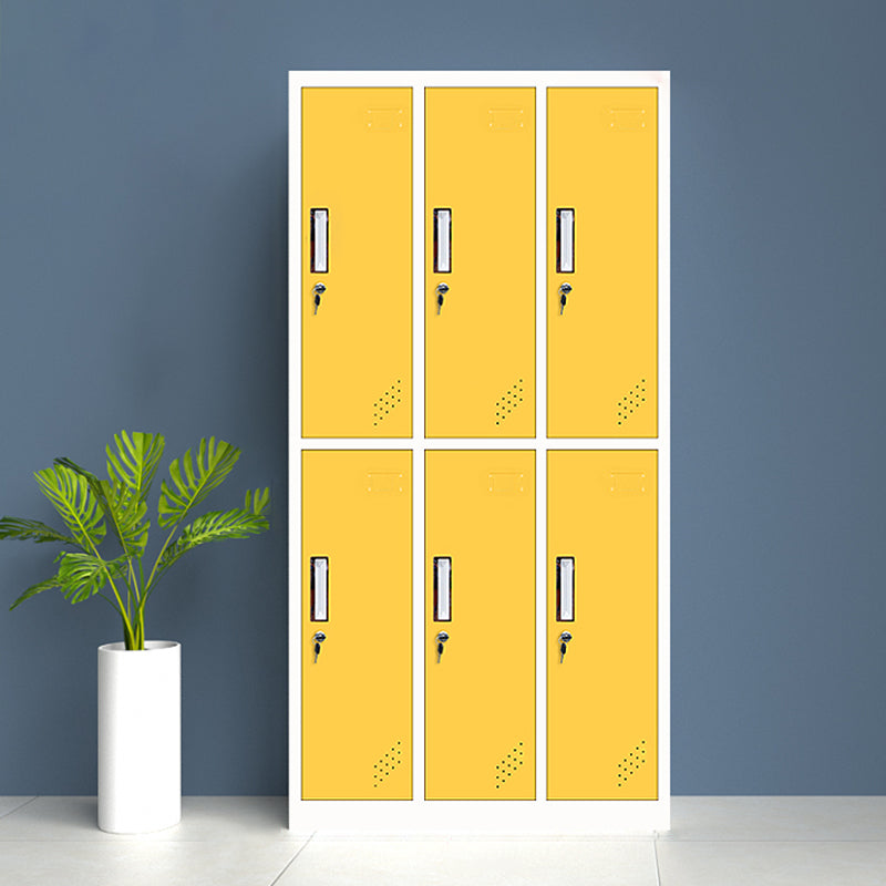 Modern Hinged Door Storage Cabinet Matte Finish Cabinet for Home Yellow 6 Clearhalo 'Armoires & Wardrobes' 'armoires_wardrobes' 'Bedroom Furniture' 'furn' 'furn_armoires_wardrobes' 'Furniture' 5590425