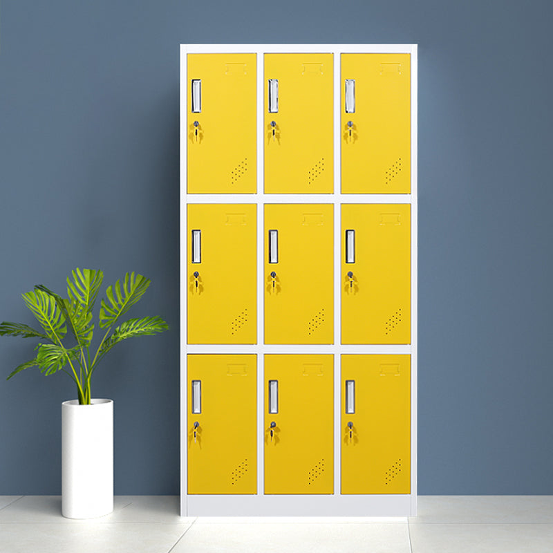 Modern Hinged Door Storage Cabinet Matte Finish Cabinet for Home Yellow 9 Clearhalo 'Armoires & Wardrobes' 'armoires_wardrobes' 'Bedroom Furniture' 'furn' 'furn_armoires_wardrobes' 'Furniture' 5590427