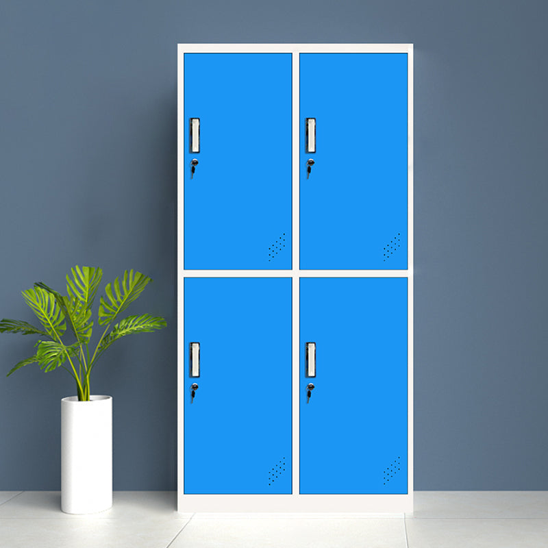 Modern Hinged Door Storage Cabinet Matte Finish Cabinet for Home Blue 4 Clearhalo 'Armoires & Wardrobes' 'armoires_wardrobes' 'Bedroom Furniture' 'furn' 'furn_armoires_wardrobes' 'Furniture' 5590436