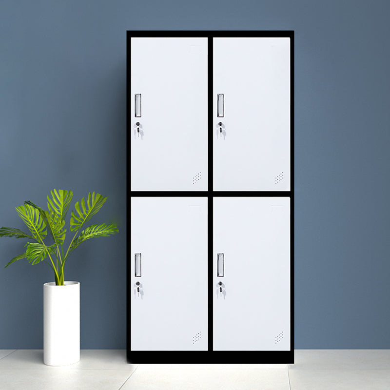 Modern Hinged Door Storage Cabinet Matte Finish Cabinet for Home Black White 4 Clearhalo 'Armoires & Wardrobes' 'armoires_wardrobes' 'Bedroom Furniture' 'furn' 'furn_armoires_wardrobes' 'Furniture' 5590444