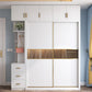Wit gemanipuleerde houten garderobe armoire moderne schuifdeur garderobe