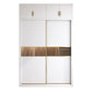 Wit gemanipuleerde houten garderobe armoire moderne schuifdeur garderobe
