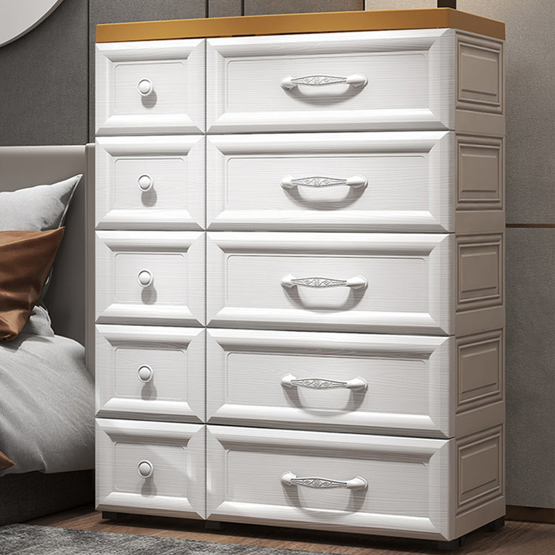 Gabinete casero de plástico de armario de estilo moderno con 10 cajones