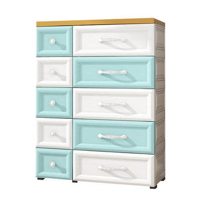 Gabinete casero de plástico de armario de estilo moderno con 10 cajones