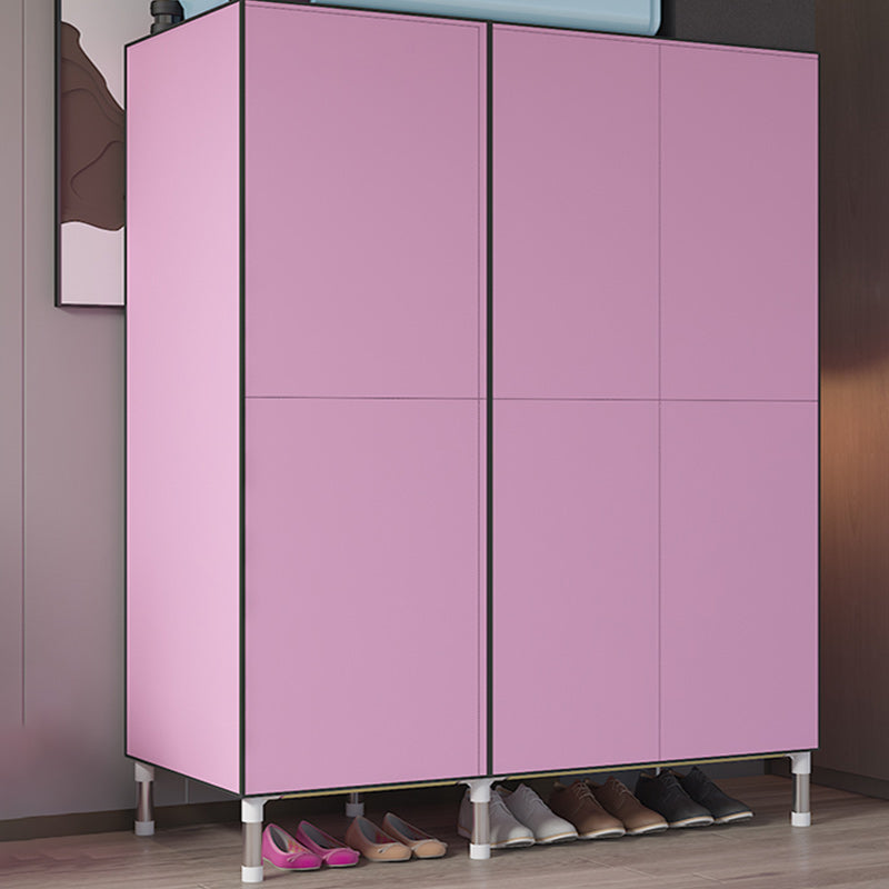 Armario de marco de metal plateado Armario de vestuario de estilo moderno para dormitorio