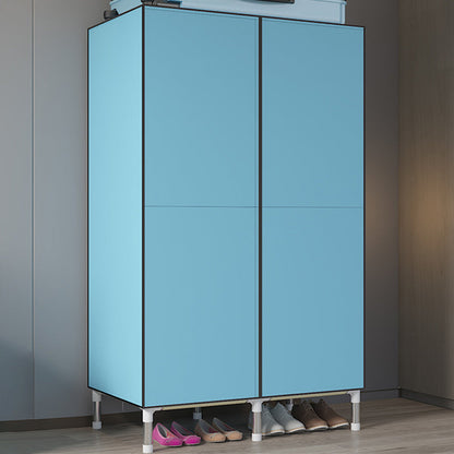 Armario de marco de metal plateado Armario de vestuario de estilo moderno para dormitorio