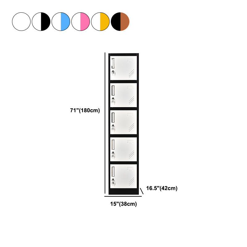 Gabinete de armario de metal contemporáneo con armario con bisagras de bloqueo