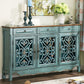 Glam Style Server Solid Wood Sideboard with Door for Dining Room Clearhalo 'buffet_sideboard' 'Buffets & Sideboards' 'furn' 'furn_buffet_sideboard' 'Furniture' 'Kitchen & Dining Furniture' 5590820