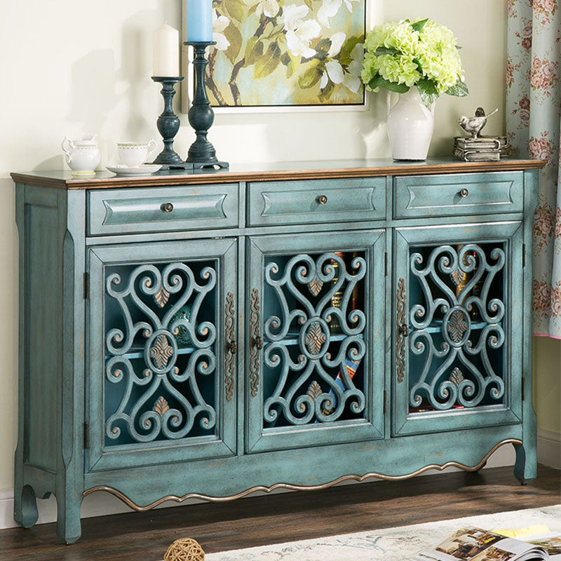 Glam Style Server Solid Wood Sideboard with Door for Dining Room Clearhalo 'buffet_sideboard' 'Buffets & Sideboards' 'furn' 'furn_buffet_sideboard' 'Furniture' 'Kitchen & Dining Furniture' 5590820