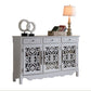 Glam Style Server Solid Wood Sideboard with Door for Dining Room 60.2"L x 12"W x 36.2"H White Clearhalo 'buffet_sideboard' 'Buffets & Sideboards' 'furn' 'furn_buffet_sideboard' 'Furniture' 'Kitchen & Dining Furniture' 5590828