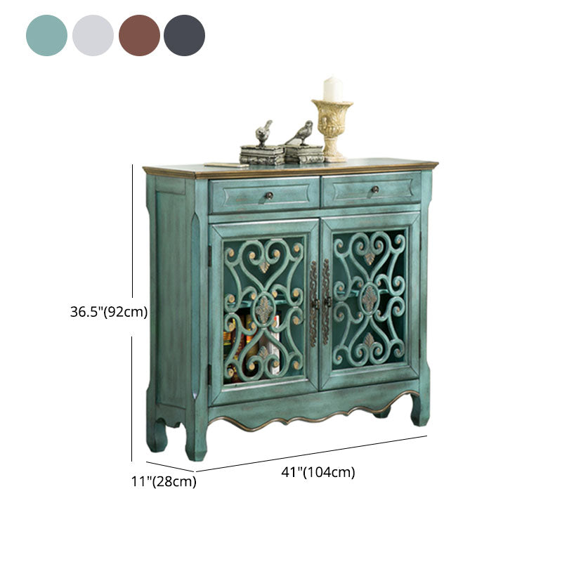 Glam Style Server Solid Wood Sideboard with Door for Dining Room Clearhalo 'buffet_sideboard' 'Buffets & Sideboards' 'furn' 'furn_buffet_sideboard' 'Furniture' 'Kitchen & Dining Furniture' 5590840