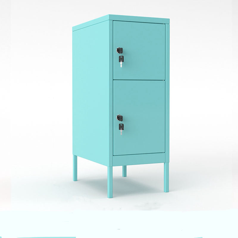 Contemporary Style Side Board Metal Sideboard for Dining Room 13"L x 20"W x 34"H Blue Clearhalo 'buffet_sideboard' 'Buffets & Sideboards' 'furn' 'furn_buffet_sideboard' 'Furniture' 'Kitchen & Dining Furniture' 5590846