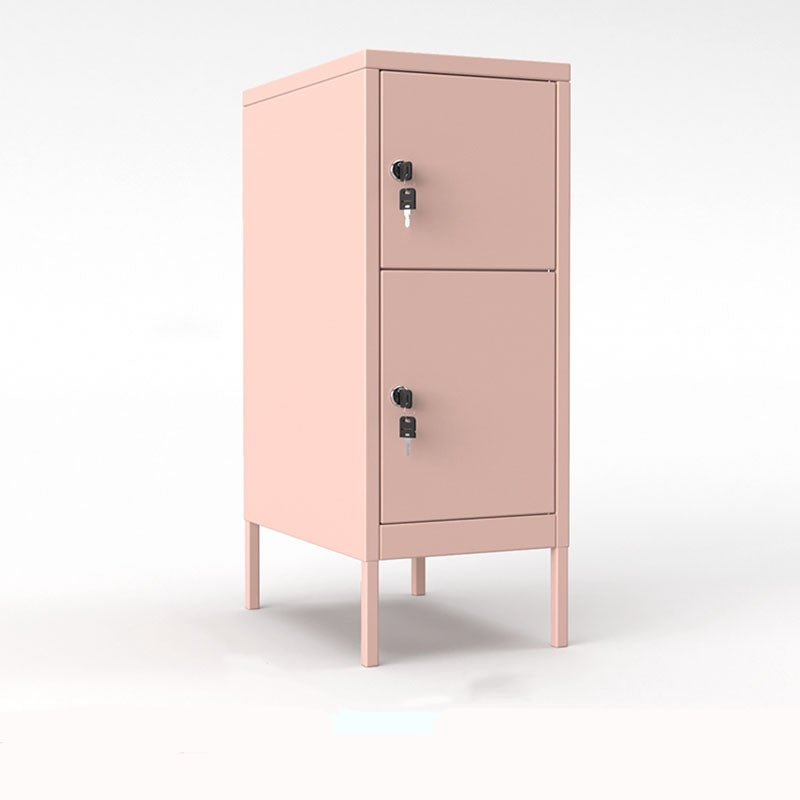 Contemporary Style Side Board Metal Sideboard for Dining Room 13"L x 20"W x 34"H Pink Clearhalo 'buffet_sideboard' 'Buffets & Sideboards' 'furn' 'furn_buffet_sideboard' 'Furniture' 'Kitchen & Dining Furniture' 5590847