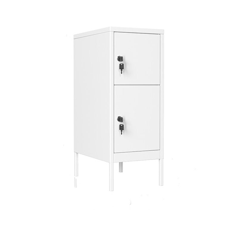 Contemporary Style Side Board Metal Sideboard for Dining Room 13"L x 20"W x 34"H White Clearhalo 'buffet_sideboard' 'Buffets & Sideboards' 'furn' 'furn_buffet_sideboard' 'Furniture' 'Kitchen & Dining Furniture' 5590849