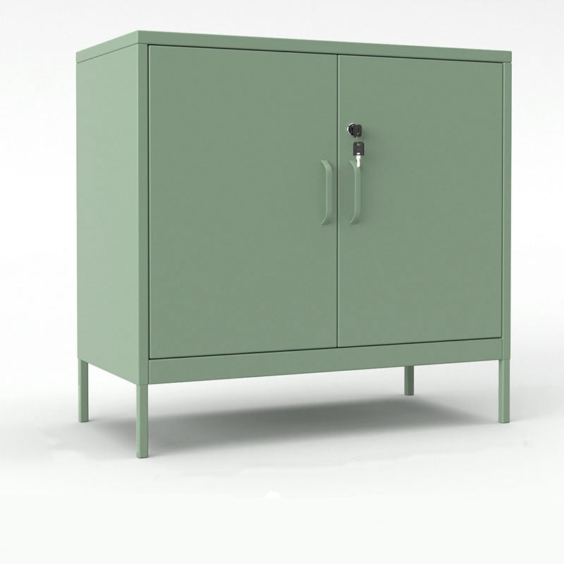 Contemporary Style Side Board Metal Sideboard for Dining Room 35"L x 18"W x 34"H Green Clearhalo 'buffet_sideboard' 'Buffets & Sideboards' 'furn' 'furn_buffet_sideboard' 'Furniture' 'Kitchen & Dining Furniture' 5590852