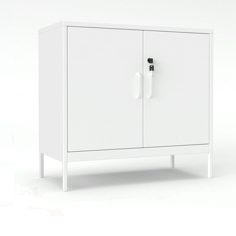 Contemporary Style Side Board Metal Sideboard for Dining Room 35"L x 18"W x 34"H White Clearhalo 'buffet_sideboard' 'Buffets & Sideboards' 'furn' 'furn_buffet_sideboard' 'Furniture' 'Kitchen & Dining Furniture' 5590855