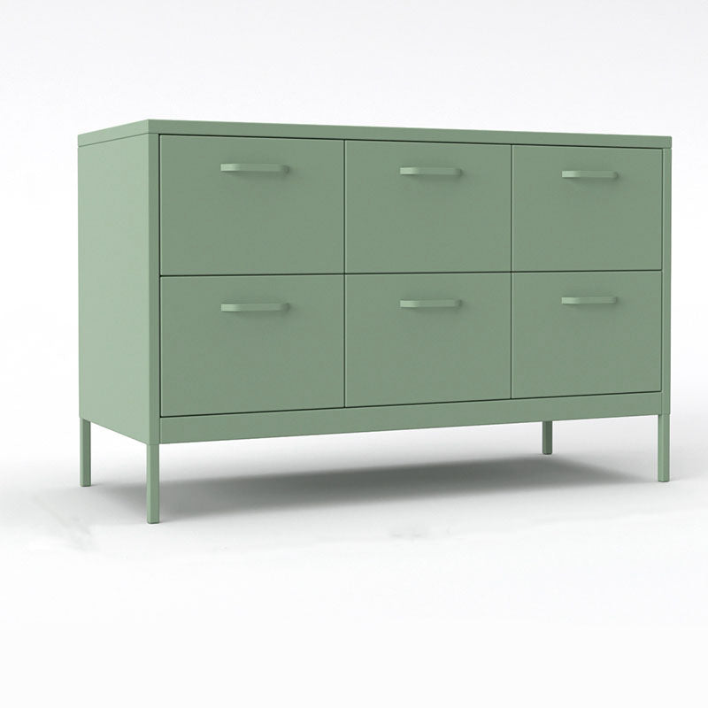 Contemporary Style Side Board Metal Sideboard for Dining Room 46.9"L x 17.7"W x 29.9"H Green Clearhalo 'buffet_sideboard' 'Buffets & Sideboards' 'furn' 'furn_buffet_sideboard' 'Furniture' 'Kitchen & Dining Furniture' 5590858