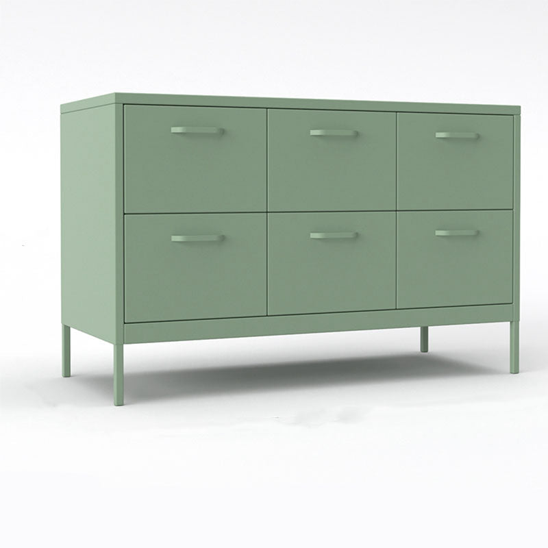 Contemporary Style Side Board Metal Sideboard for Dining Room 47"L x 20"W x 30"H Green Clearhalo 'buffet_sideboard' 'Buffets & Sideboards' 'furn' 'furn_buffet_sideboard' 'Furniture' 'Kitchen & Dining Furniture' 5590863