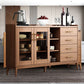 Zeitgenössischer Sideboard Brauner Holzrahmen Sideboard mit Tür und Schublade für Esszimmer