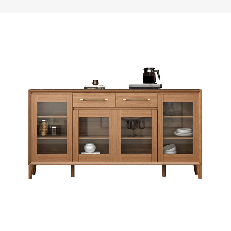 Zeitgenössischer Sideboard Brauner Holzrahmen Sideboard mit Tür und Schublade für Esszimmer