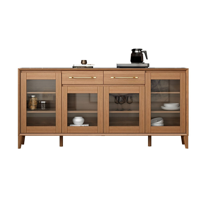 Zeitgenössischer Sideboard Brauner Holzrahmen Sideboard mit Tür und Schublade für Esszimmer