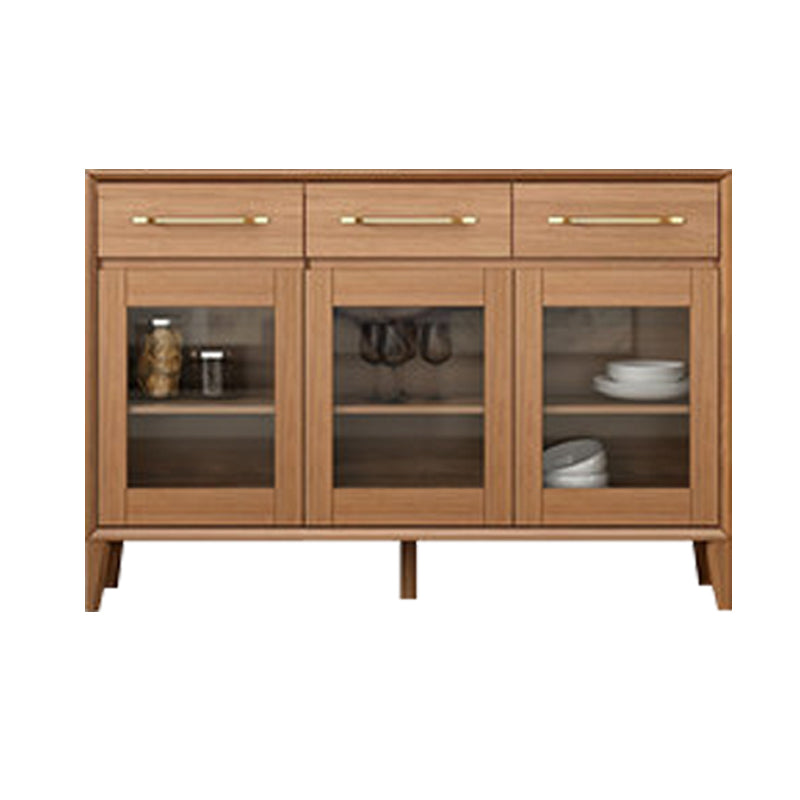 Zeitgenössischer Sideboard Brauner Holzrahmen Sideboard mit Tür und Schublade für Esszimmer