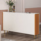 Sideboard di pietra in pietra glam bianca con porta per la cucina