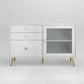 3-Drawer Sideboard Glam Engineered Wood Credenza for Living Room